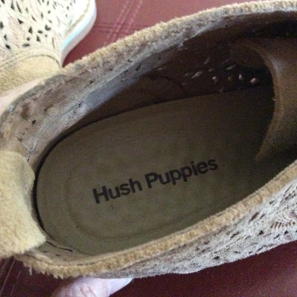 Hush Puppies Tan Suede Cyra Moyen Booties SZ 9.5 - Picture 5 of 5